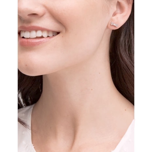 KATE SPADE • Rose Gold Ready Set Bow Earrings - Picture 2 of 5